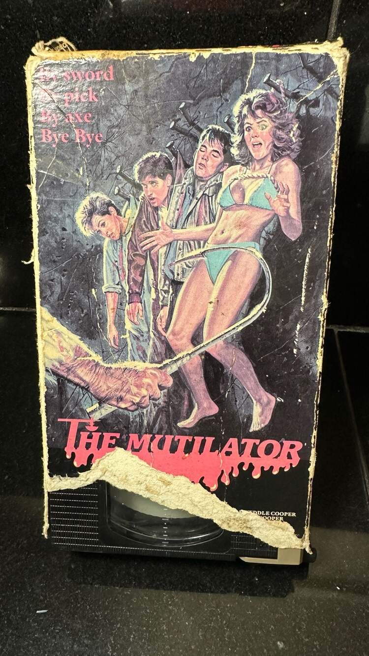 Rare Vestron Video The Mutilator Vintage VHS Horror Movie Thrashed Cover